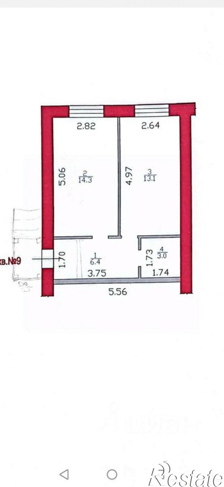 1-комн квартира улица Правды, 3Б,  д. 3Б