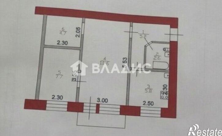 3-комн квартира ул Островского, 1,  д. 1